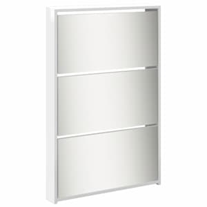 Botník se zrcadlem 5patrový bílý s vysokým leskem 63x17x169,5cm - obrázek 4