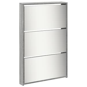 Botník se zrcadlem 5patrový šedý sonoma 63 x 17 x 169,5 cm - obrázek 4