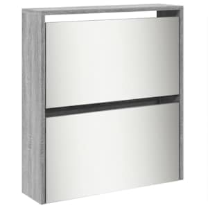Botník se zrcadlem 5patrový šedý sonoma 63 x 17 x 169,5 cm - obrázek 5