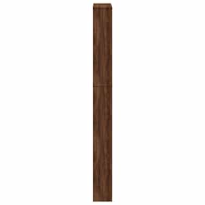 Botník se zrcadlem 5patrový hnědý dub 63 x 17 x 169,5 cm - obrázek 7