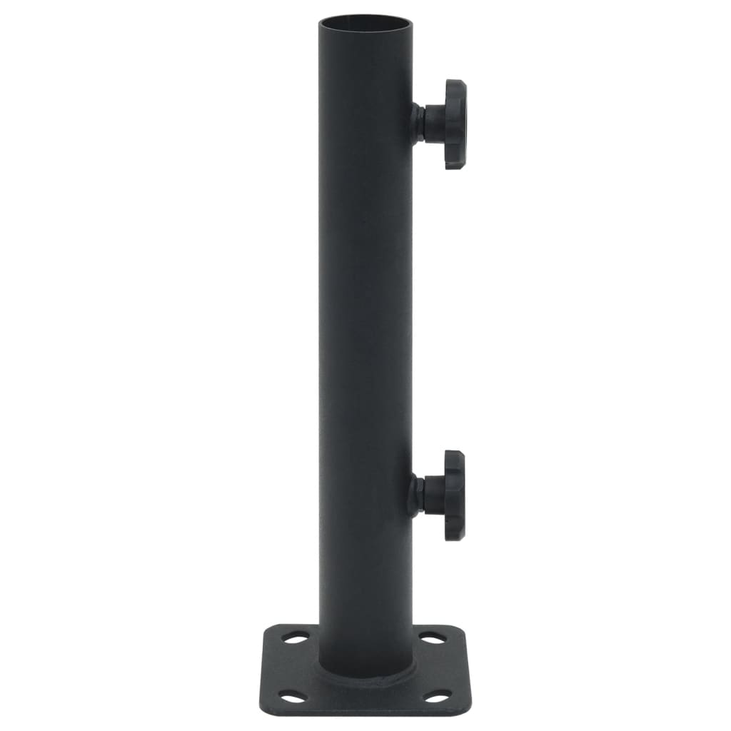 vidaXL Parasolvoet voor Ø32/34/38 mm stok staal matzwart afbeelding