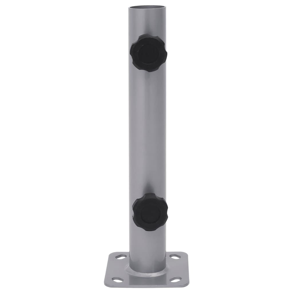 vidaXL Parasolvoet voor Ø32/34/38 mm stok staal zilverkleurig afbeelding