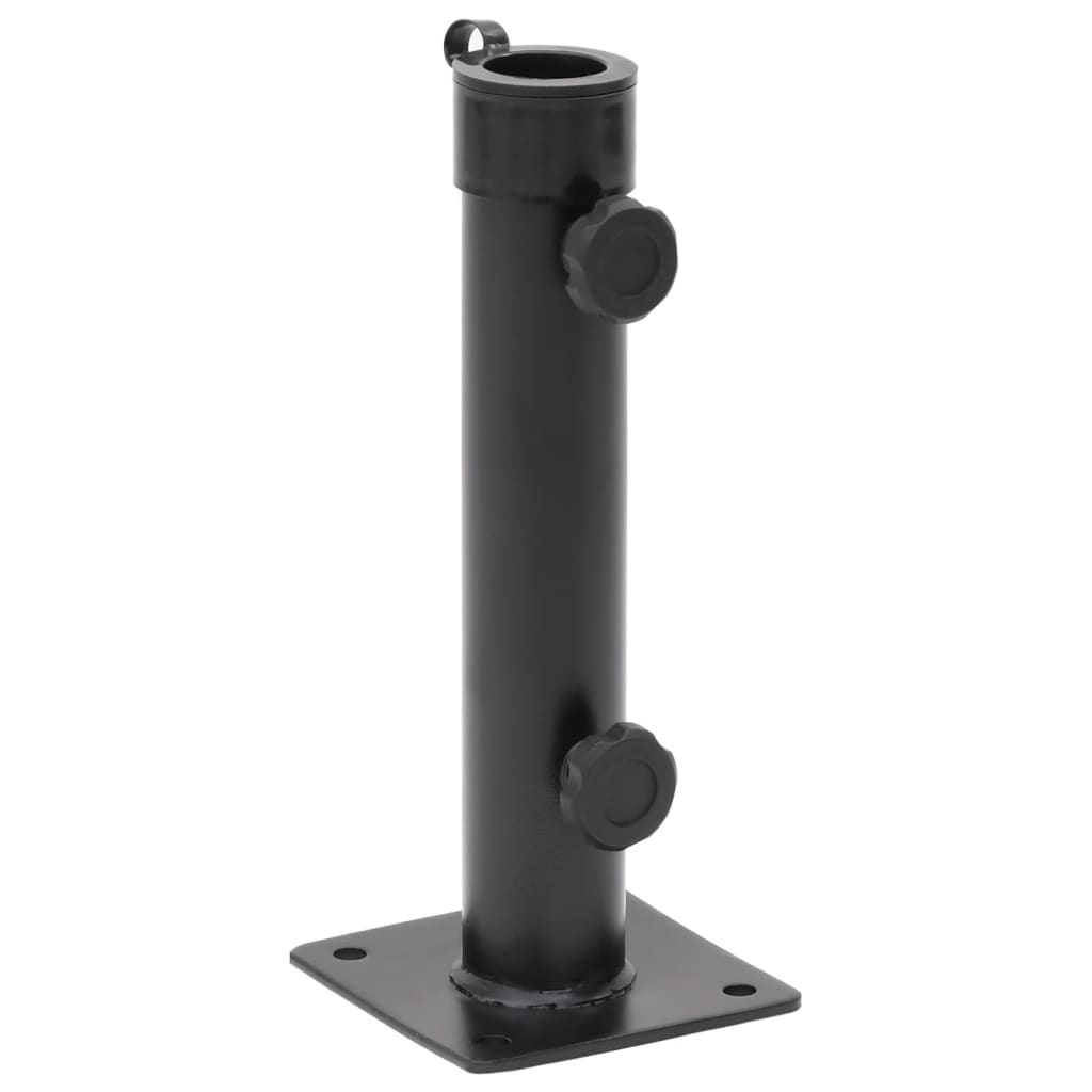 vidaXL Základna pro slunečník pro tyč Ø 38/48 mm matná černá ocel