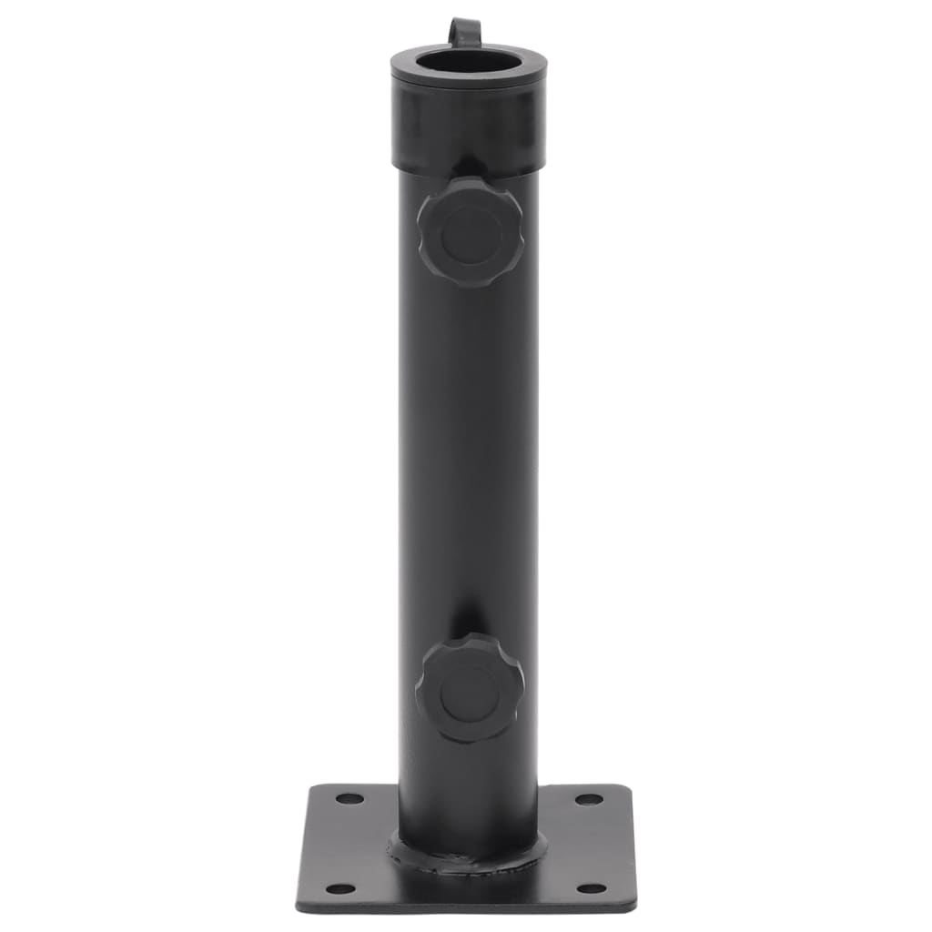 Thumbnail - vidaXL Sonnenschirmständer für Ø38/48 mm Mast Mattschwarz Stahl