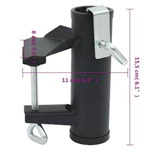 Svorky na slunečník na balkon 2 ks 25–38 mm ocel - obrázek 6
