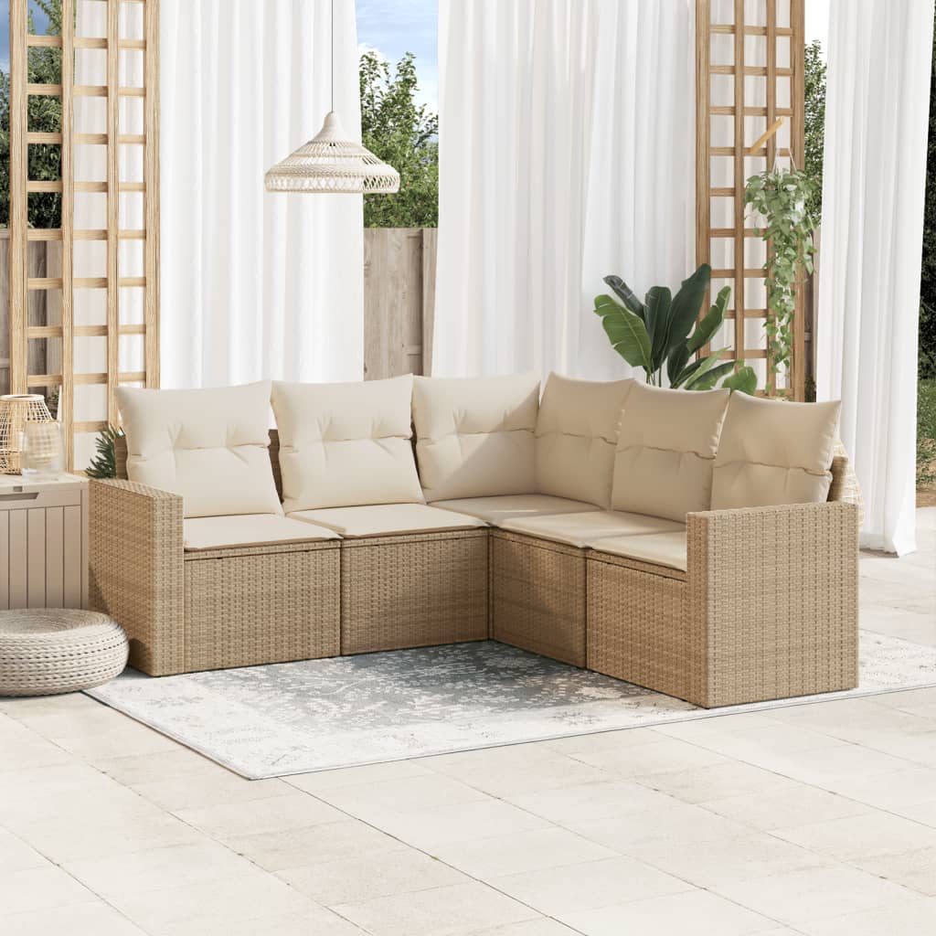 Gartenmöbel Sofa Garnitur Kissen Lounge Set Gartengarnitur Poly Rattan vidaXL - Bild 13 von 96