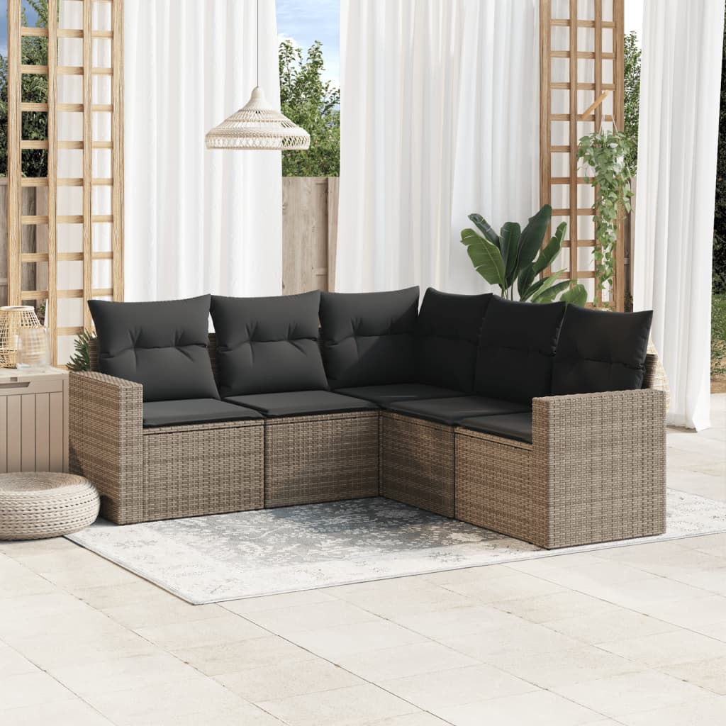 Gartenmöbel Sofa Garnitur Kissen Lounge Set Gartengarnitur Poly Rattan vidaXL - Bild 49 von 96