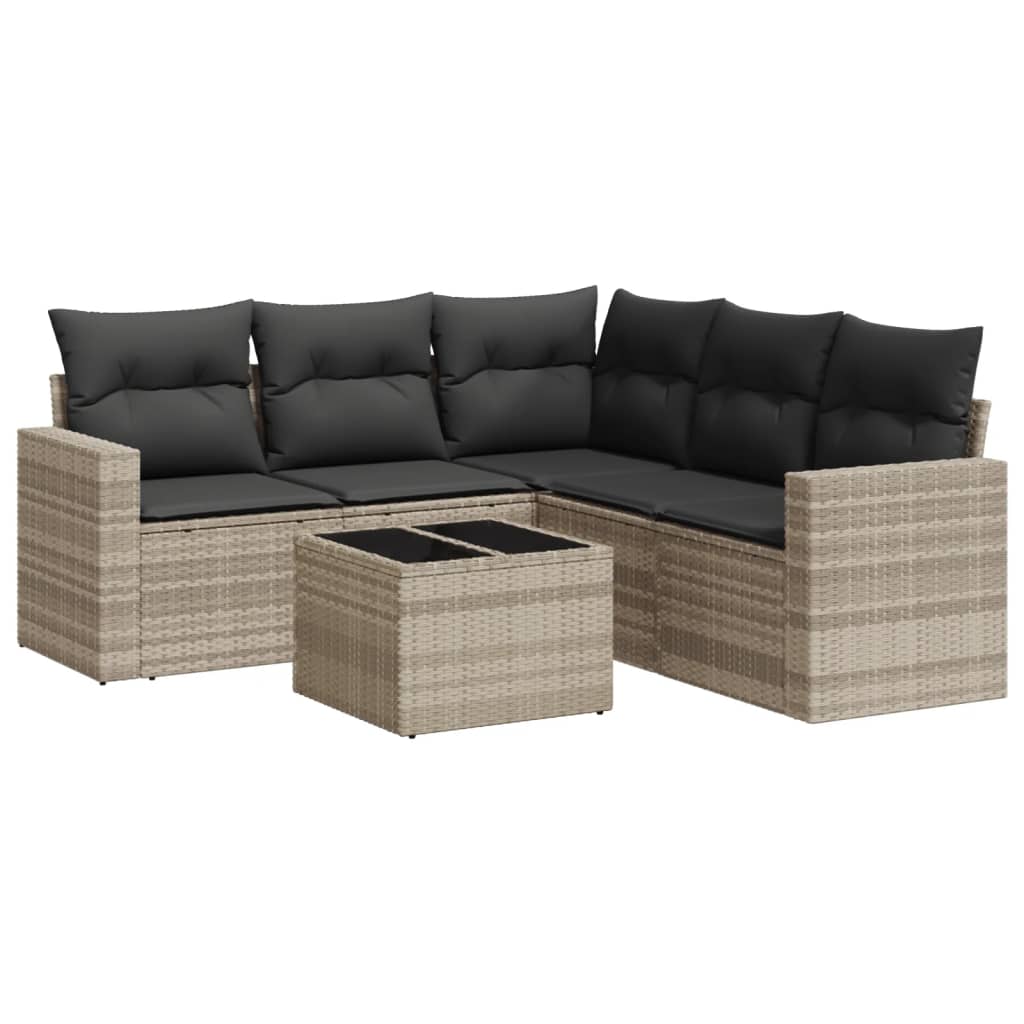 Gartenmöbel Sofa Garnitur Kissen Lounge Set Gartengarnitur Poly Rattan vidaXL - Bild 62 von 96