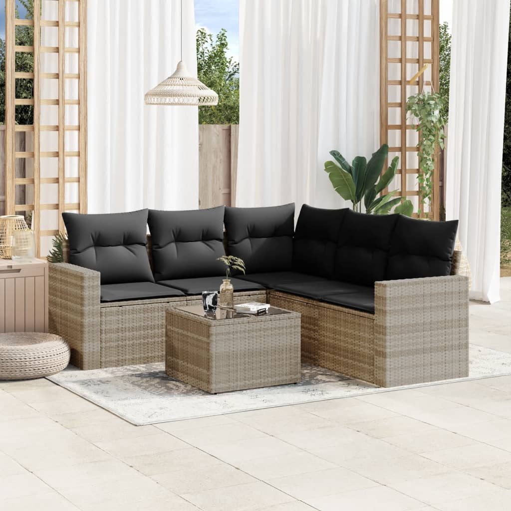 Gartenmöbel Sofa Garnitur Kissen Lounge Set Gartengarnitur Poly Rattan vidaXL - Bild 61 von 96