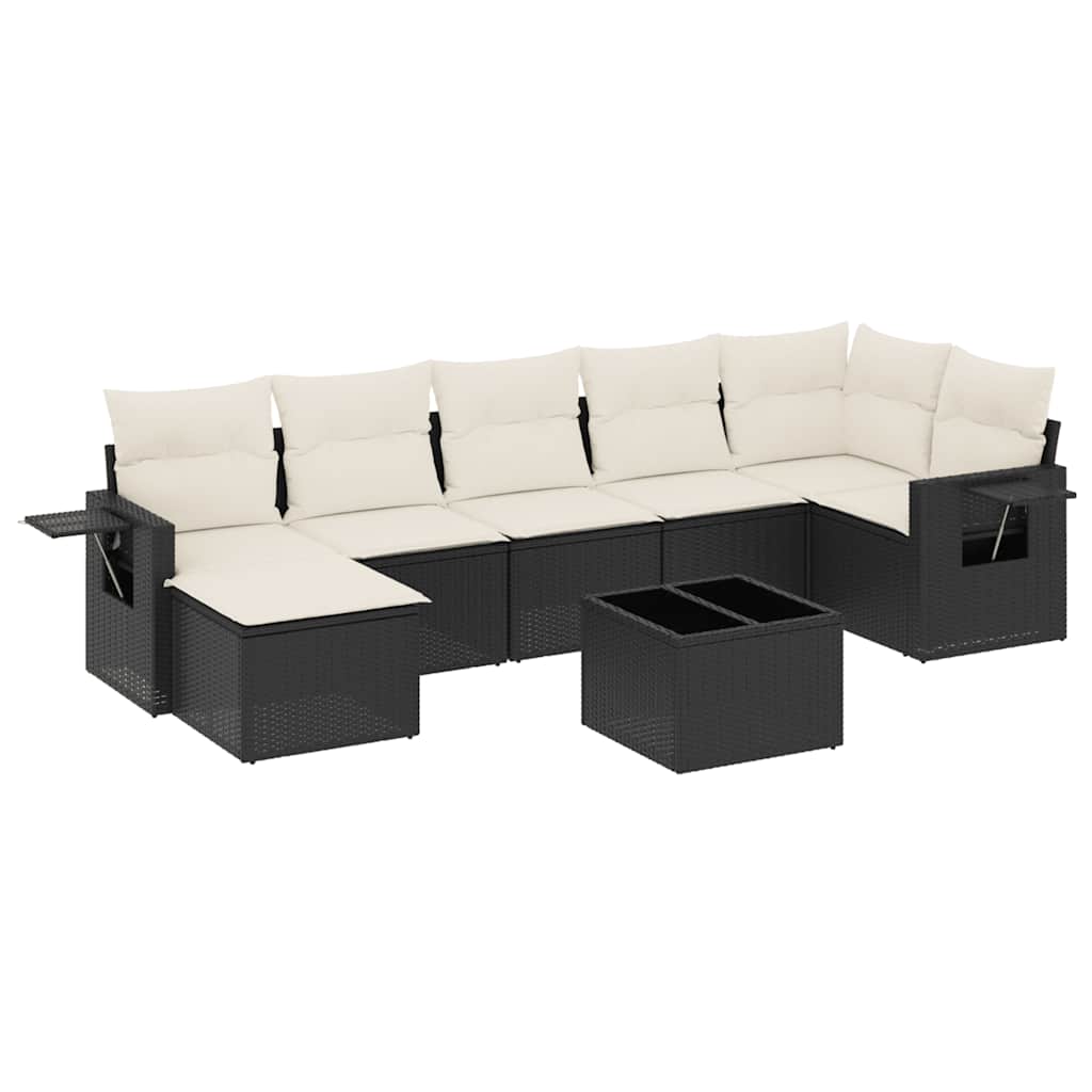 Thumbnail - vidaXL 8-tlg. Garten-Sofagarnitur mit Kissen Schwarz Poly Rattan