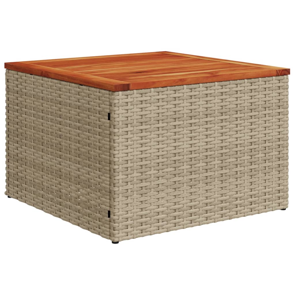 vidaXL 7-delige Loungeset met kussens poly rattan gemengd beige afbeelding