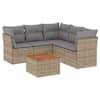 vidaXL Patio Sofa Set 6-kohaline Beeži ja halli segu