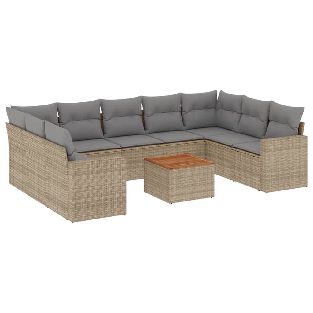 vidaXL Patio Sofa Set Combinație bej și gri
