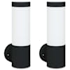 vidaXL V&auml;line seinalamp 2 tk Must 12 x 8,5 x 27 cm