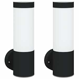 Venkovní nástěnné svítidlo 2 pcs Černá 12 x 8,5 x 27 cm - obrázek 2