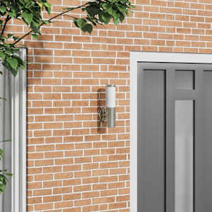 Zunanja stenska luč srebrna 15 x 7,5 x 33 cm