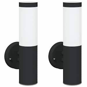 Venkovní nástěnné svítidlo 2 pcs Černá 15 x 7,5 x 33 cm - obrázek 2