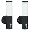 vidaXL V&auml;line seinalamp 2 tk Must 15 x 7,5 x 33 cm
