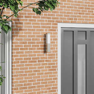 Zunanja stenska luč srebrna 10.5 x 6 x 33 cm