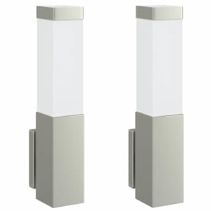 Venkovní nástěnné svítidlo 2 pcs Stříbrná 10.5 x 6 x 33 cm - obrázek 2