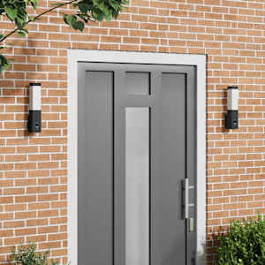 Zunanja stenska luč 2 pcs Črna 10.5 x 6 x 33 cm