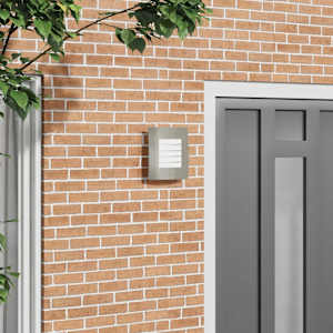 Zunanja stenska luč srebrna 23,5 x 9 x 26 cm