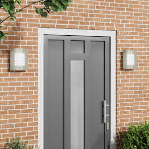 Zunanja stenska luč 2 pcs srebrna 23,5 x 9 x 26 cm