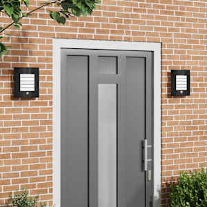 Zunanja stenska luč 2 pcs Črna 23,5 x 9 x 26 cm