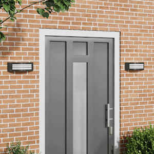 Zunanja stenska luč 2 pcs Črna 32 x 10 x 10 cm