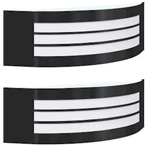 Venkovní nástěnné svítidlo 2 pcs Černá 32 x 10 x 10 cm - obrázek 2