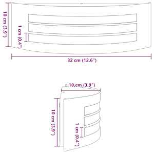 Venkovní nástěnné svítidlo 2 pcs Černá 32 x 10 x 10 cm - obrázek 12