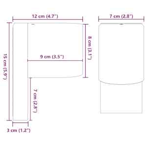 Venkovní nástěnné svítidlo 2 pcs Černá 12 x 7 x 15 cm - obrázek 12