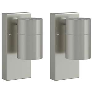 Venkovní nástěnné svítidlo 2 pcs Stříbrná 6,5 x 10,5 x 16 cm - obrázek 2