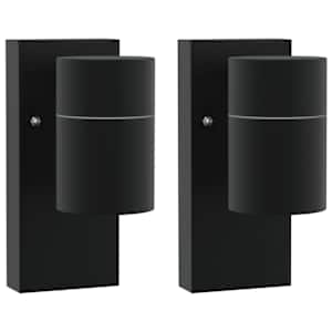 Venkovní nástěnné svítidlo 2 pcs Černá 6,5 x 10,5 x 16 cm - obrázek 2