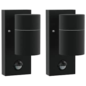 Venkovní nástěnné svítidlo 2 pcs Černá 6,5 x 10,5 x 16 cm - obrázek 2