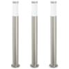 vidaXL pollarvalgustid 3 tk 80 cm roostevabast terasest IP44