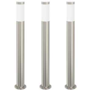 vidaXL pollarvalgustid 3 tk 80 cm roostevabast terasest IP44