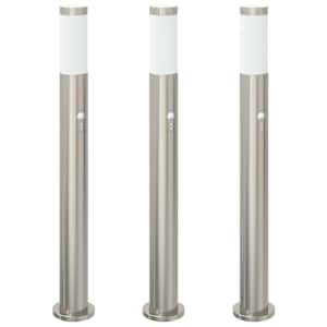 vidaXL anduriga pollarvalgustid 3 tk 80 cm roostevabast terasest IP44