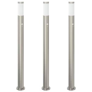 vidaXL anduriga pollarvalgustid 3 tk 110 cm roostevabast terasest IP44