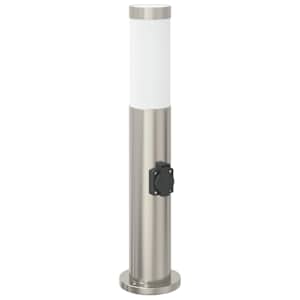 vidaXL pollarvalgusti pistikupesaga 50 cm roostevaba teras IP44