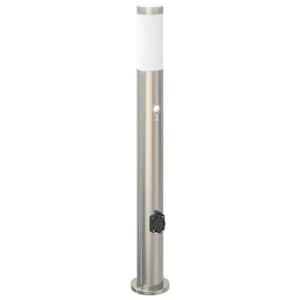 vidaXL anduri ja pistikupesaga postvalgusti, 80 cm, roostevaba teras, IP44