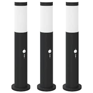 vidaXL anduriga pollarvalgustid 3 tk 50 cm roostevaba teras IP44