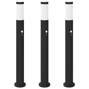 vidaXL anduriga pollarvalgustid 3 tk 80 cm roostevabast terasest IP44