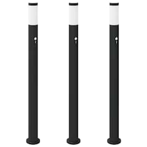 vidaXL anduriga pollarvalgustid 3 tk 110 cm roostevabast terasest IP44