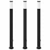 vidaXL pollarvalgustid pistikupesaga, 3 tk, 110 cm, roostevaba teras, IP44