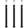 vidaXL anduri ja pistikupesaga postvalgustid, 3 tk, 110 cm, roostevaba teras, IP44