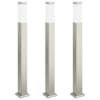 vidaXL pollarvalgustid 3 tk 80 cm roostevabast terasest IP44
