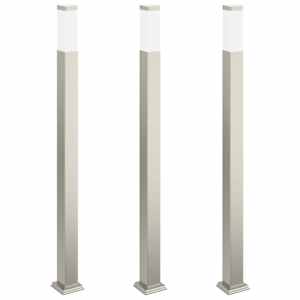 vidaXL pollarvalgustid 3 tk 110 cm roostevabast terasest IP44