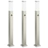 vidaXL anduriga postvalgustid 3 tk 80 cm roostevabast terasest IP44