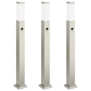 vidaXL anduriga postvalgustid 3 tk 80 cm roostevabast terasest IP44